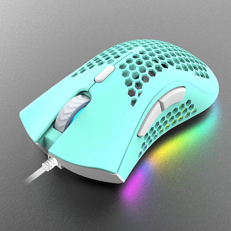 Honigwaben-Stil Gaming-Maus mit RGB-Beleuchtung Karnz