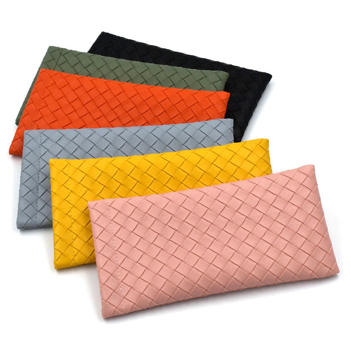 Woven Leather Clutch Wallet Karnz