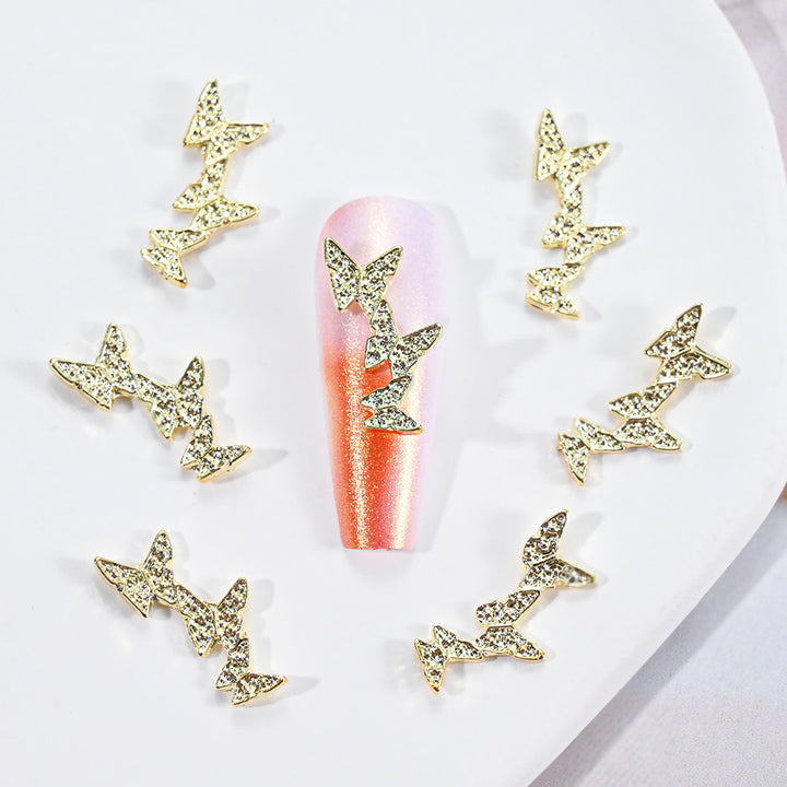 Dekorative Strass Schmetterling Nagelschmuck