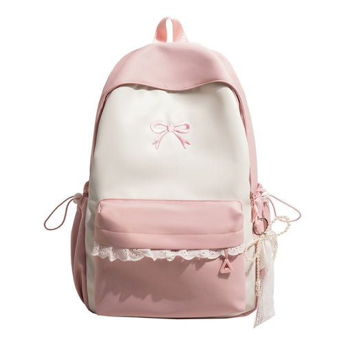 Schleifenverzierte Rucksack