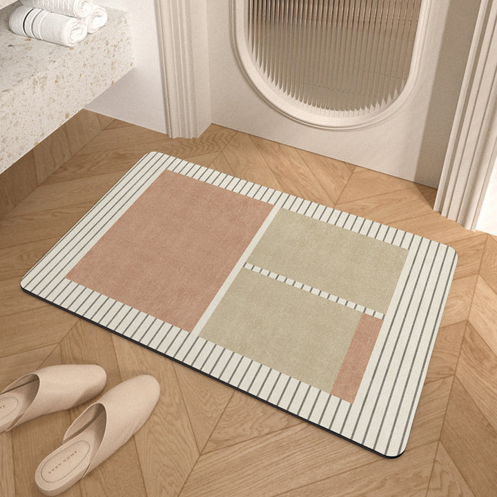Geometrisches Muster Texturiertes Badetuch Karnz