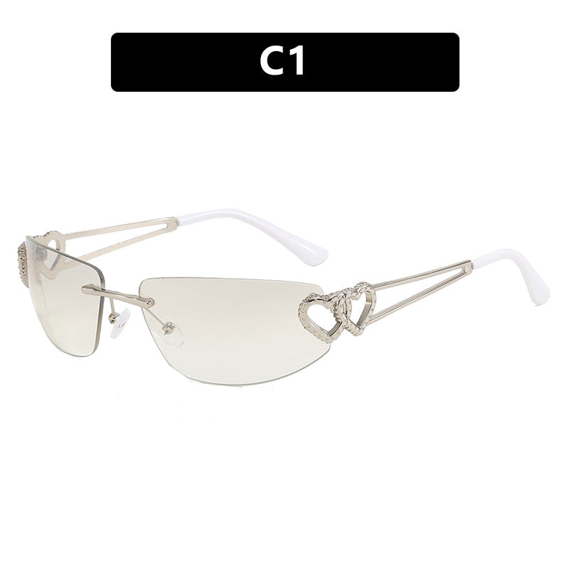 Damen Cat-Eye Sonnenbrille mit einzigartigem Herz-Design und schützendem UV-Filter Karnz