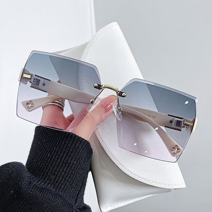 Übergröße Geometrische Schild Sonnenbrille Karnz