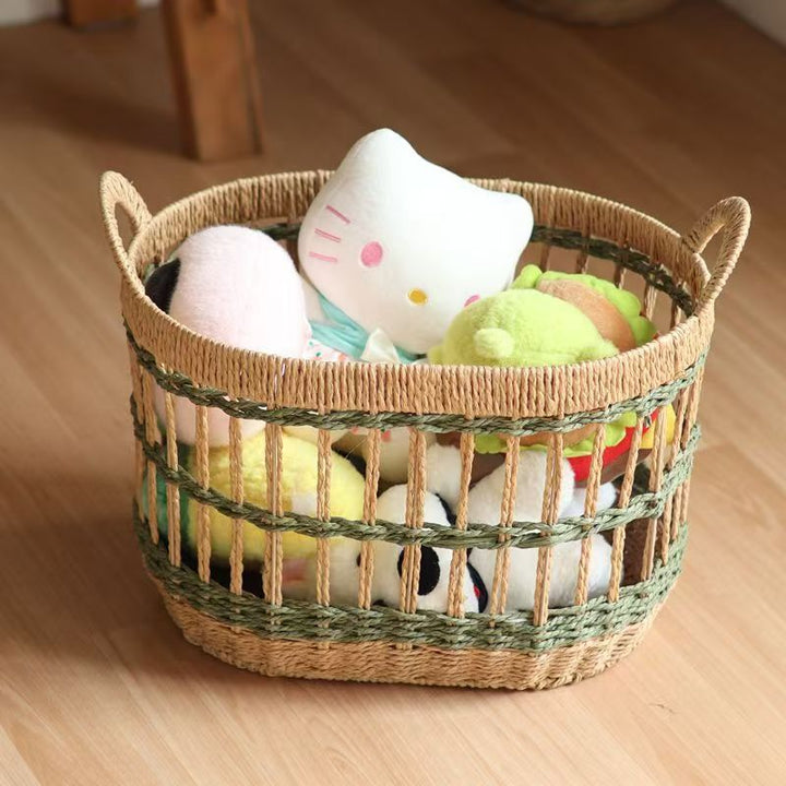 Dekorativer Korb Aus Geflochtenem Naturmaterial Karnz