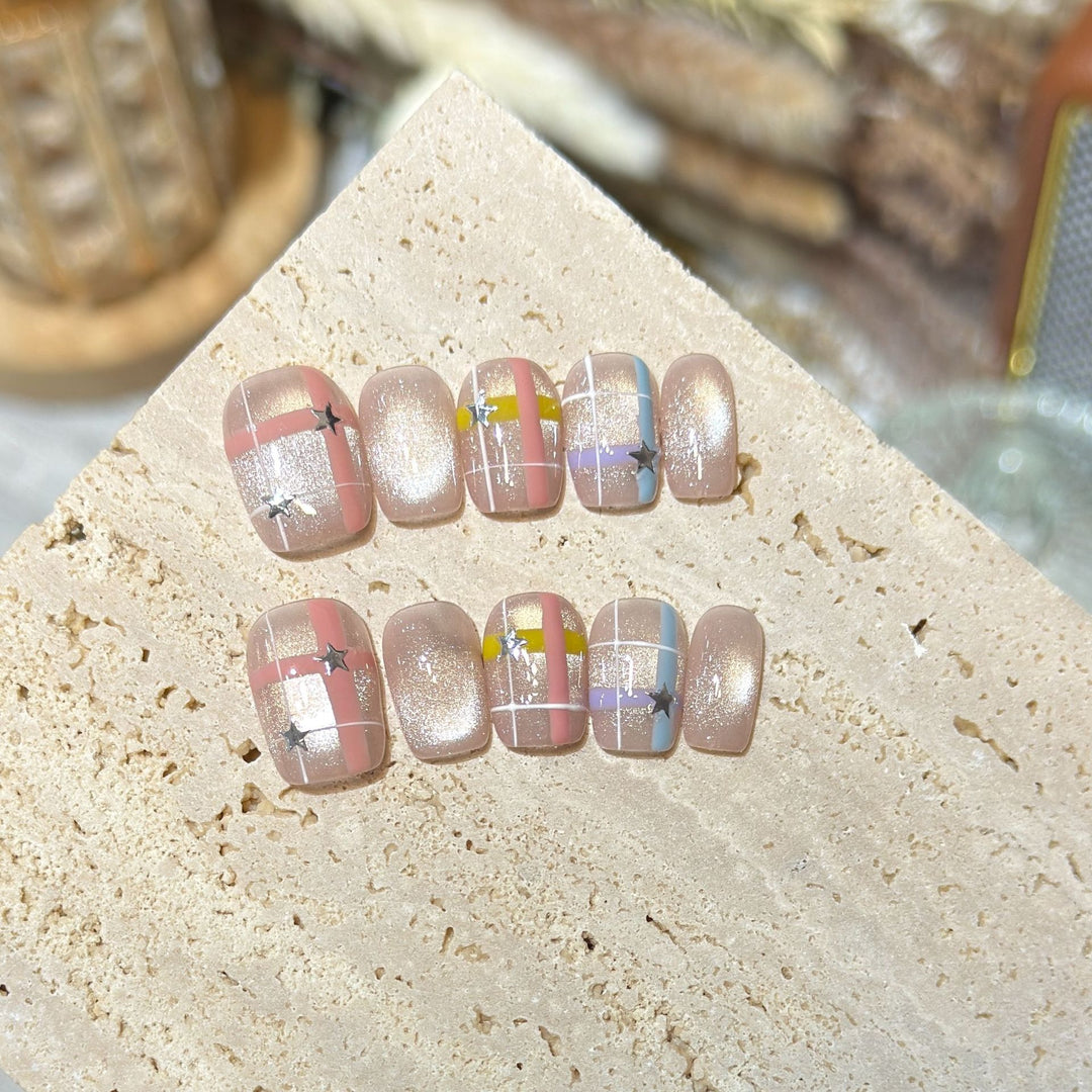 Einzigartiges Künstlerisches Press-On Nagelset