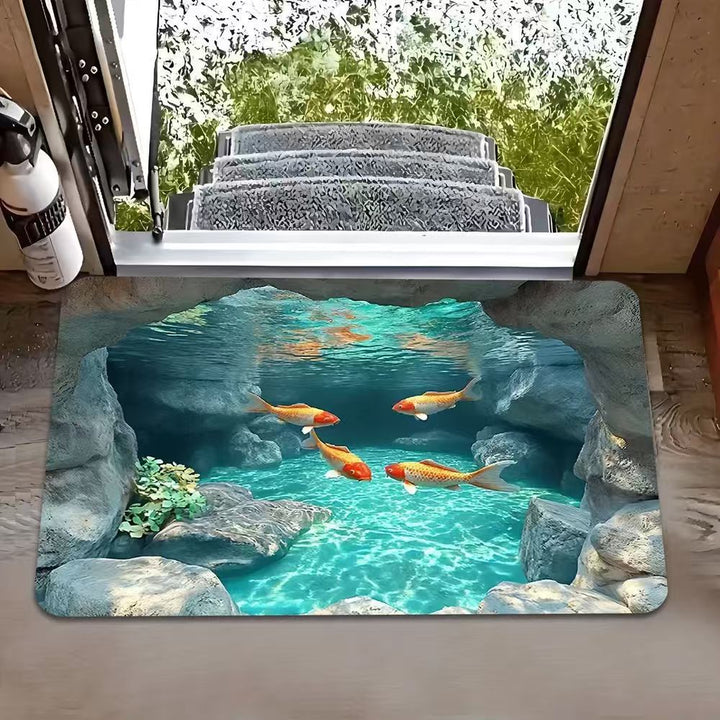 Künstlerischer 3D-Optische Illusion Teppich