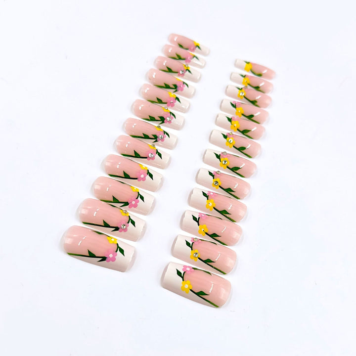 Blumen Design Acryl Nagelkunst Set