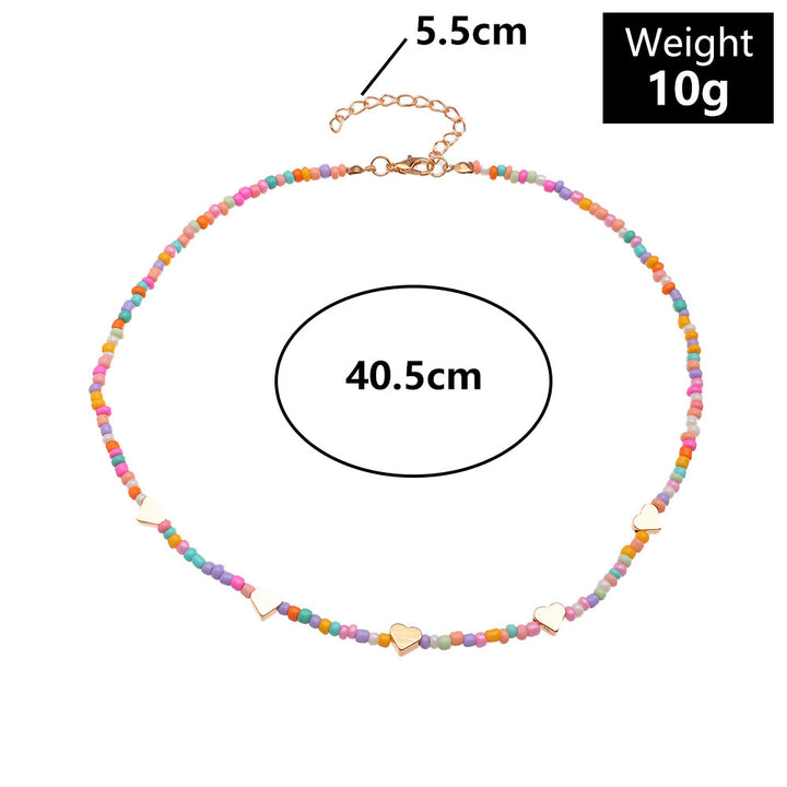 Perlen- und Perlenbesatz Choker-Halskette Karnz