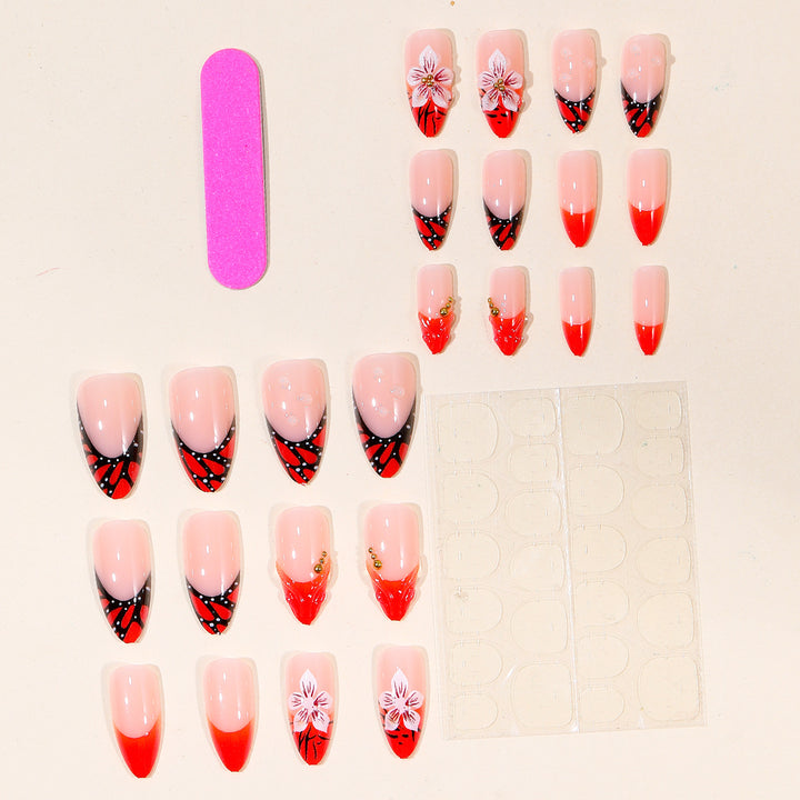 Künstlerisches Floral Flame Nail Art Set Karnz