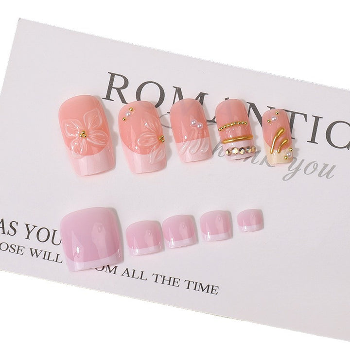 Premium French-Style Press-On Nail Set Karnz