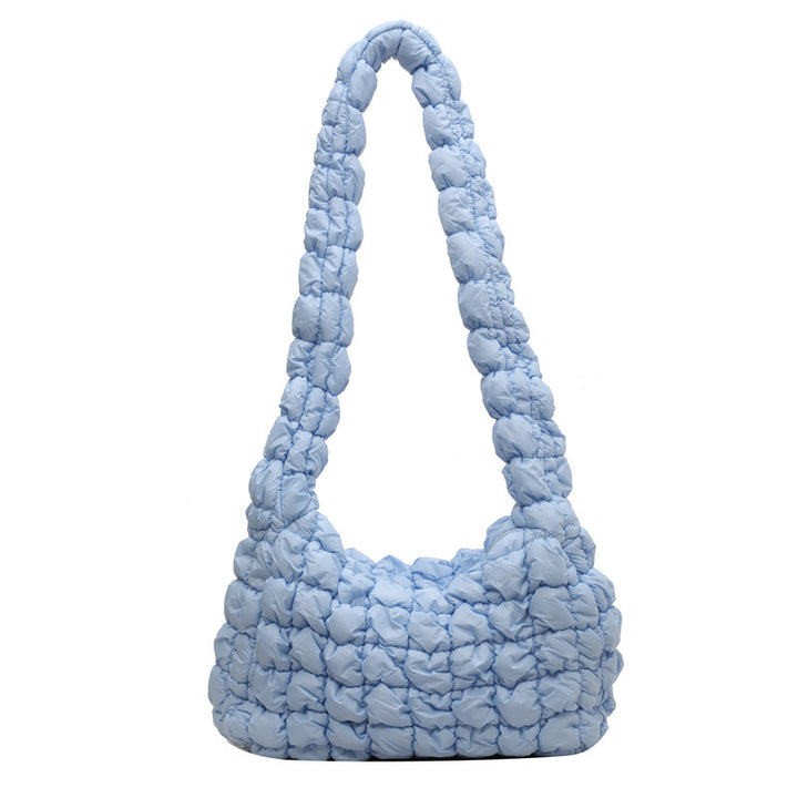 Texturierte gesteppte Schultertasche Karnz