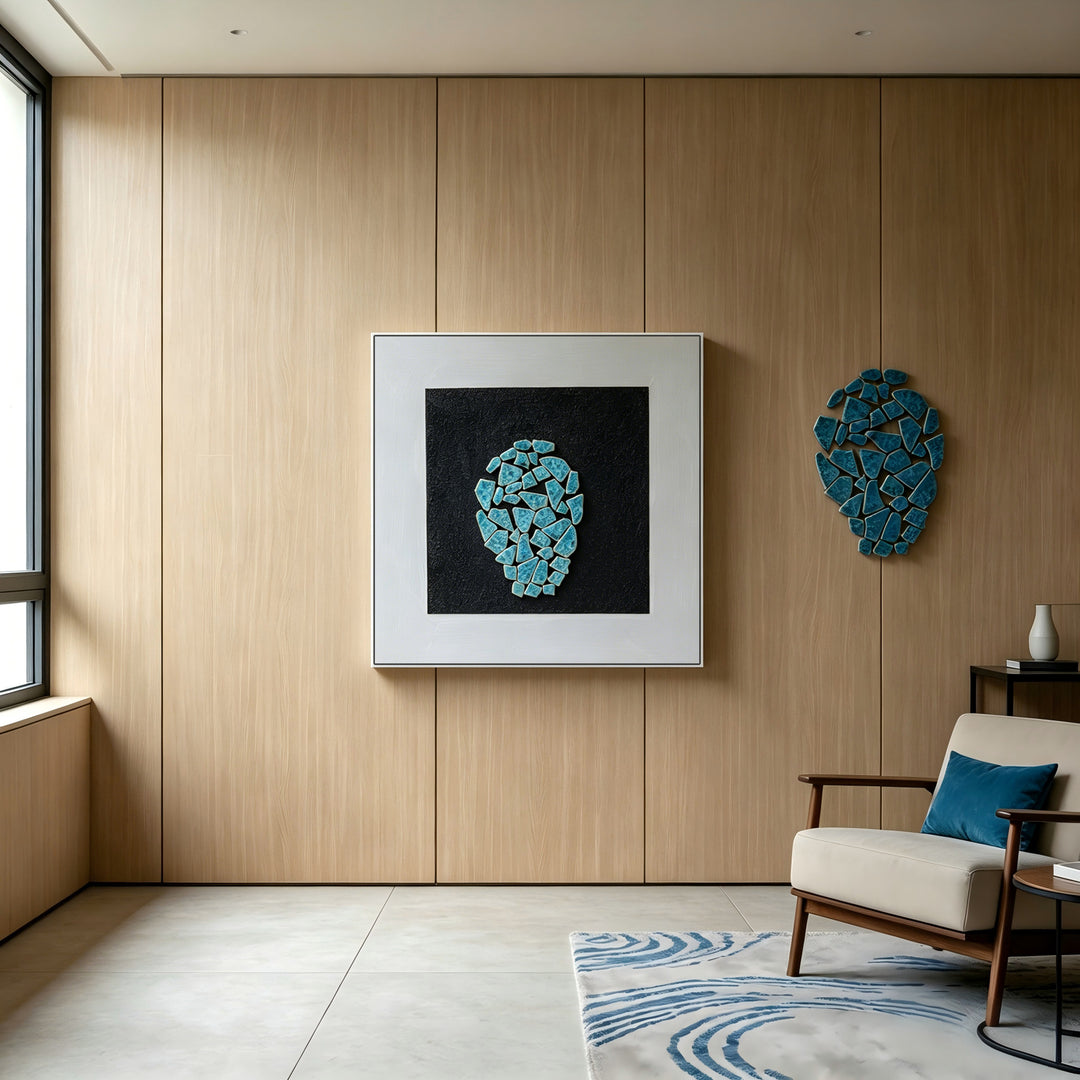 Texturierte zeitgenössische Wandkunst für moderne Häuser