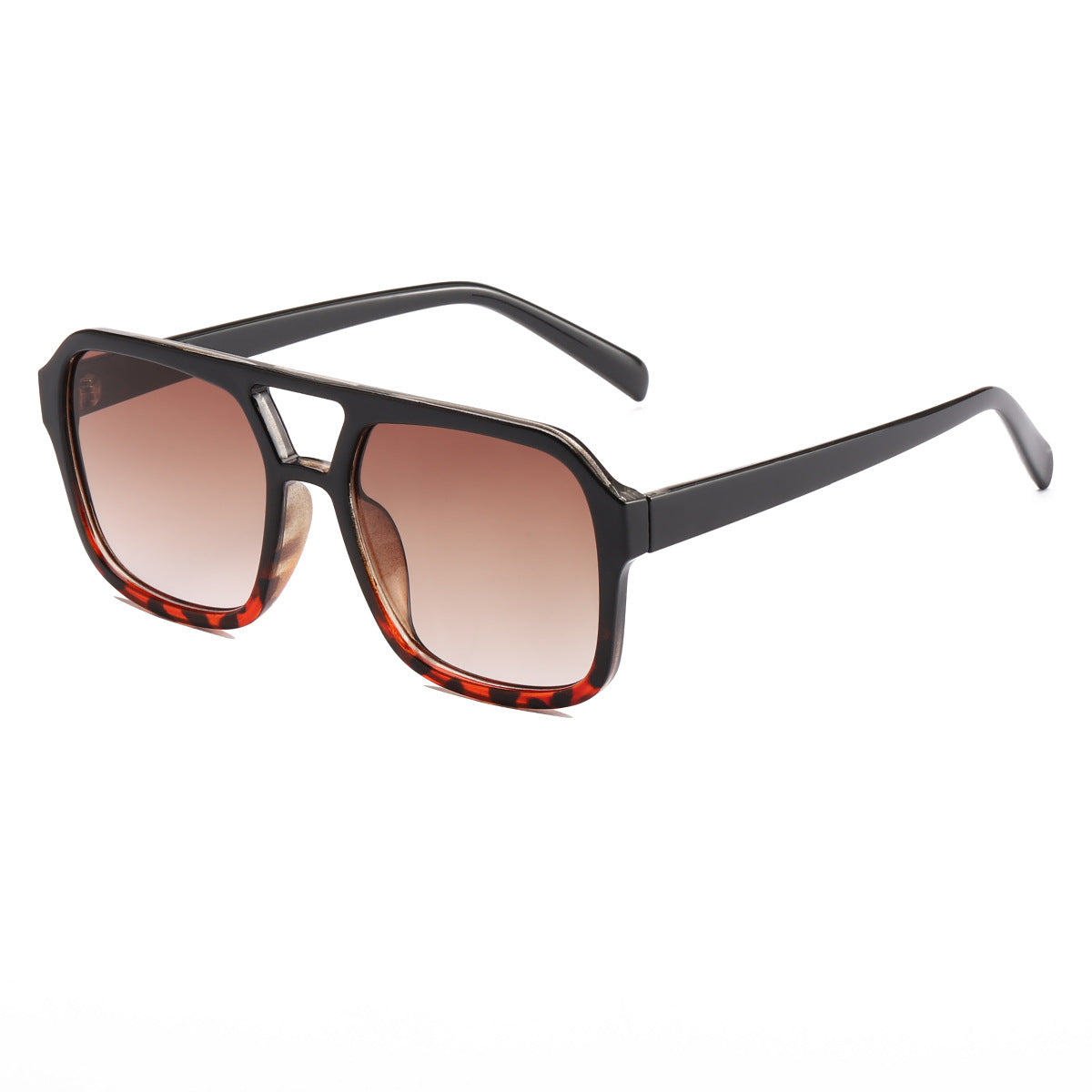 Damen elegante quadratische Sonnenbrille mit stilvollem Muster Karnz