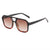 Damen elegante quadratische Sonnenbrille mit stilvollem Muster Karnz