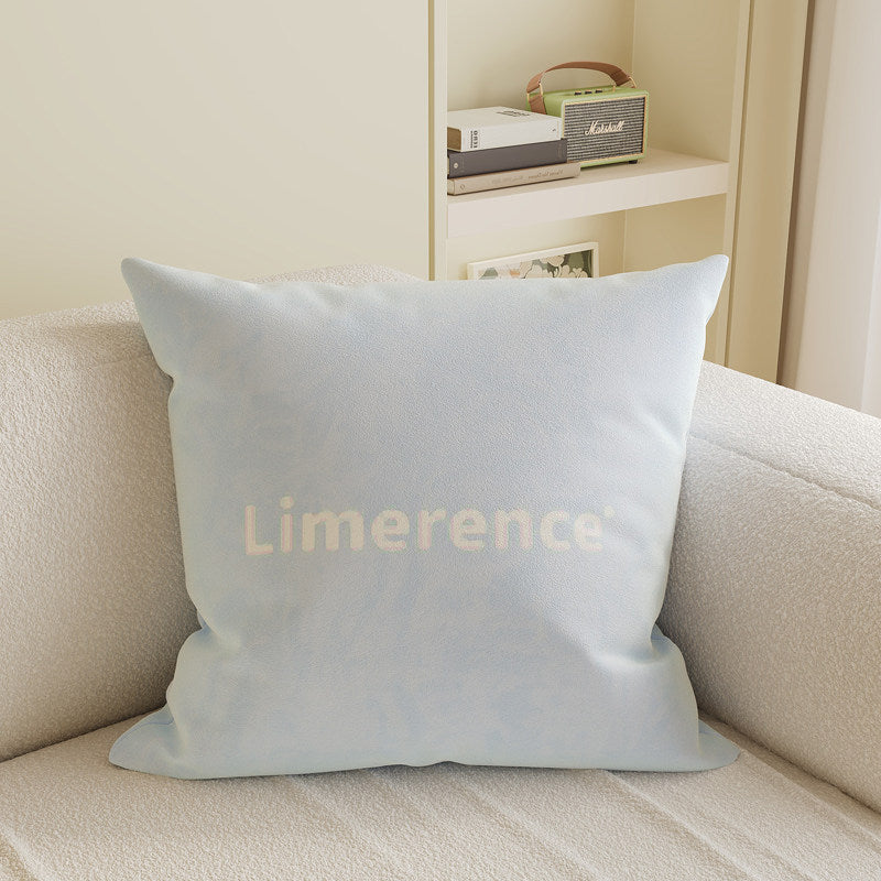 Decorative Square Throw Pillow Cover with Watercolor Lychee Botanical Print and Hidden Zipper