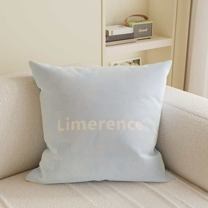 Decorative Square Throw Pillow Cover with Watercolor Lychee Botanical Print and Hidden Zipper