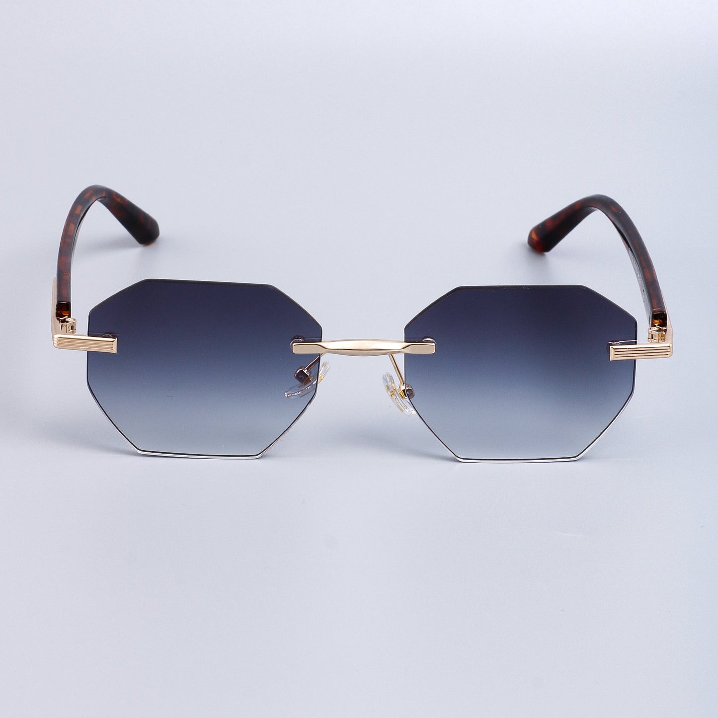 Damen stilvolle Sonnenbrille im modischen Achtkant-Design mit hochwertigem Rahmen Karnz