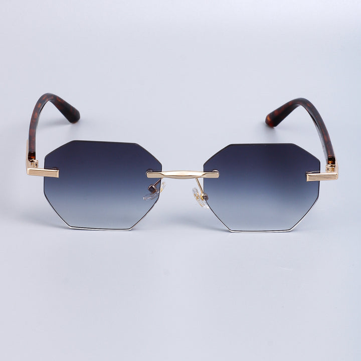 Damen stilvolle Sonnenbrille im modischen Achtkant-Design mit hochwertigem Rahmen Karnz