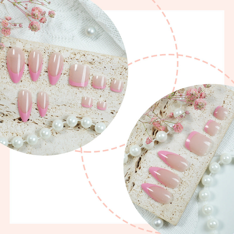 Premium Press-On Nagelset mit Ombre-Design Karnz