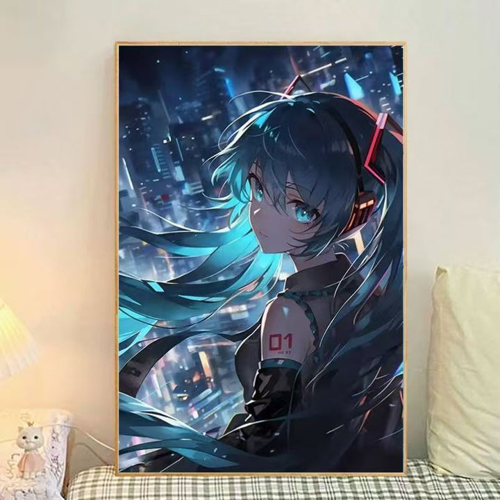 Anime-Themen Illustrierte Leinwand Kunstdruck Karnz
