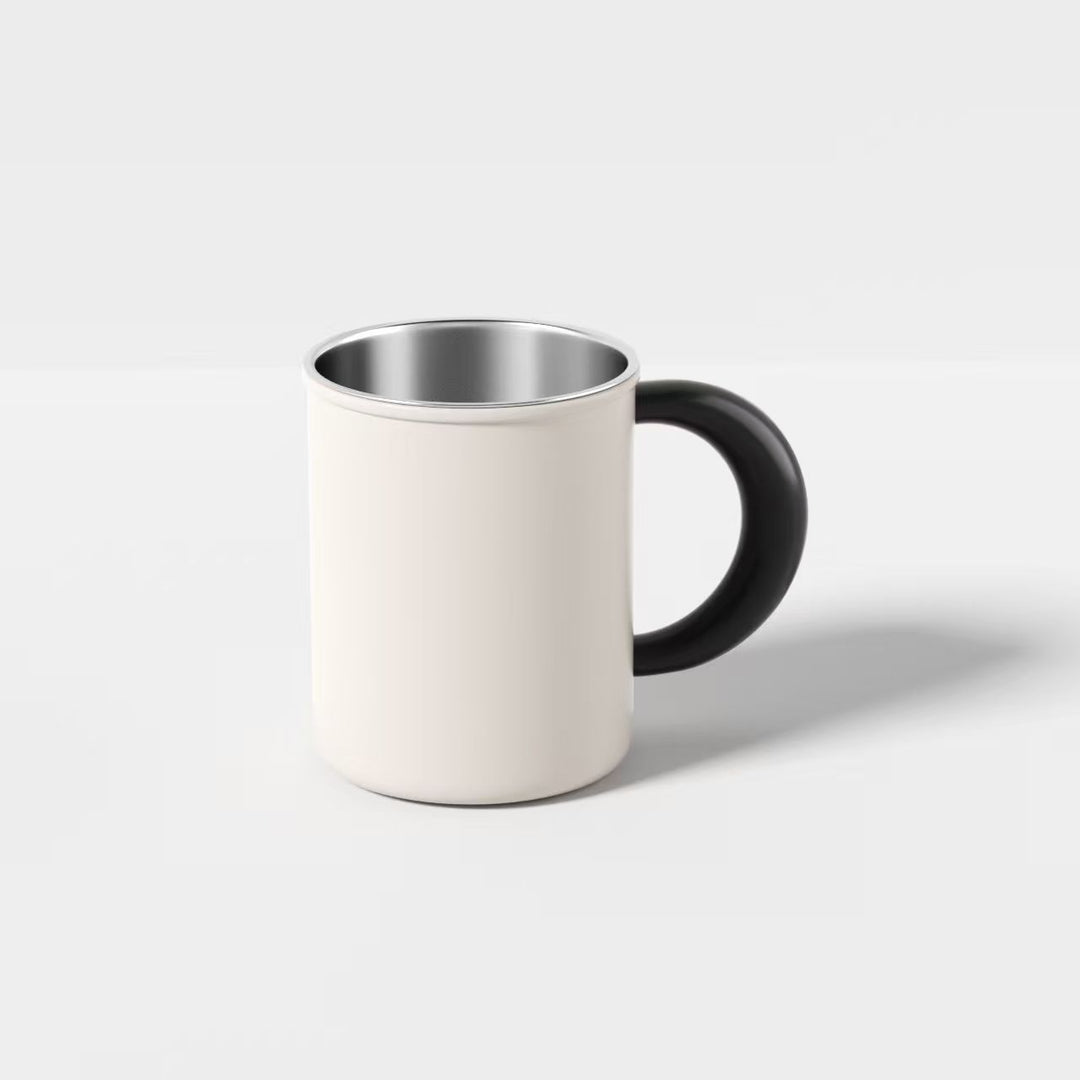 Edelstahl Kaffee- und Teetasse mit Ergonomischem Griff Karnz