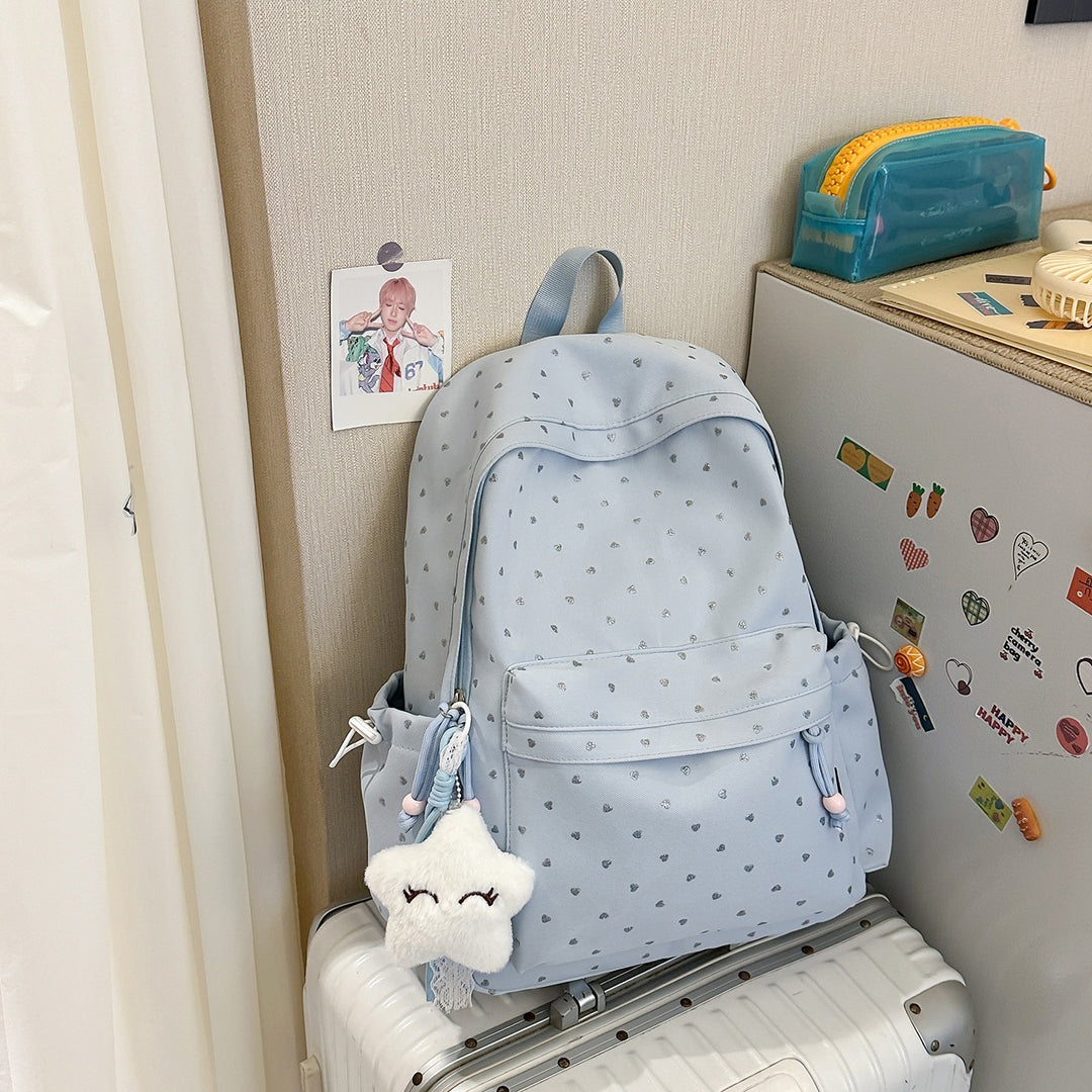 Verspielt Herz-Print Rucksack Karnz