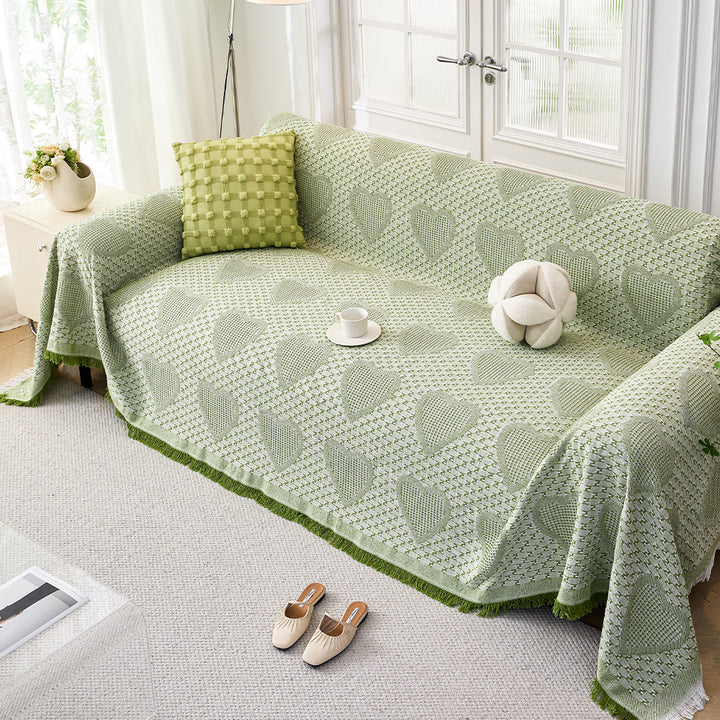 Gemütliche Herzmuster Sofa-Wurfdecke