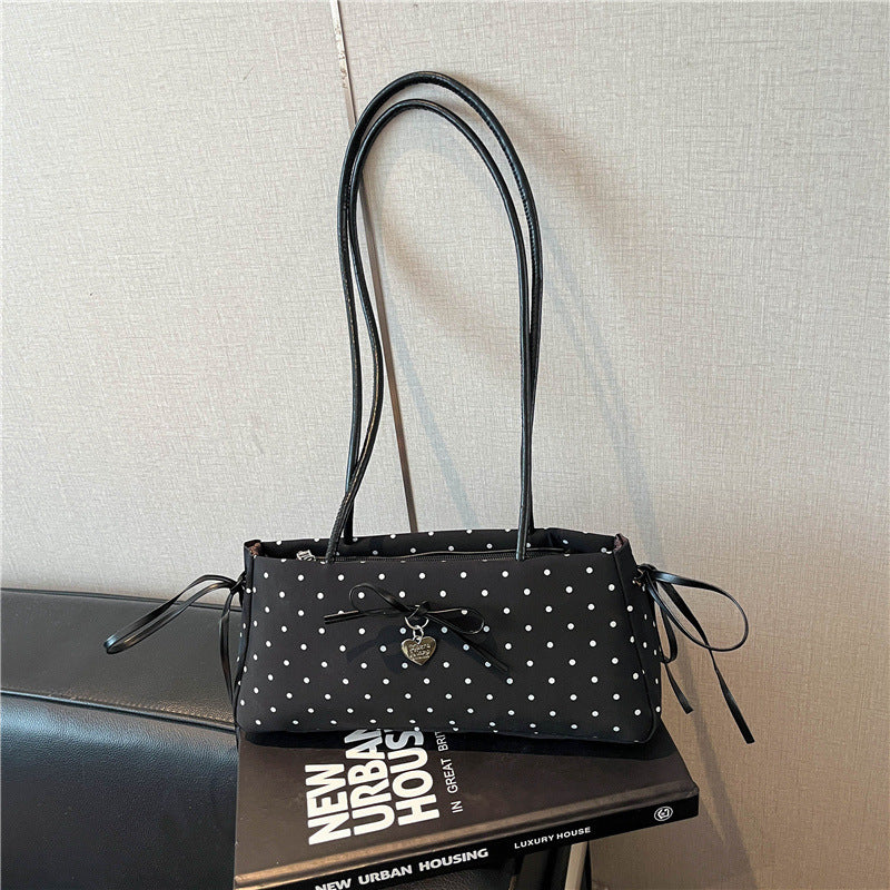 Pünktchenmuster Schultertasche