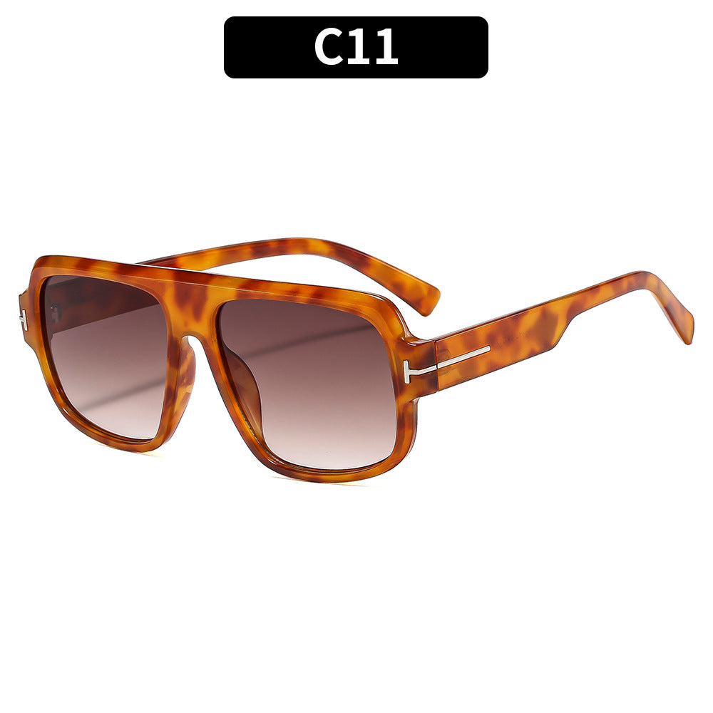 Übergroße rechteckige Sonnenbrille
