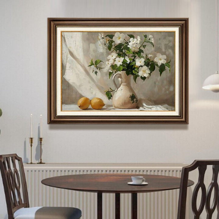 Vintage Blumenmuster Stillleben Kunstdruck