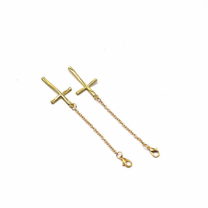 Eleganter Kreuz-Design Ketten-Brillenhalter Karnz
