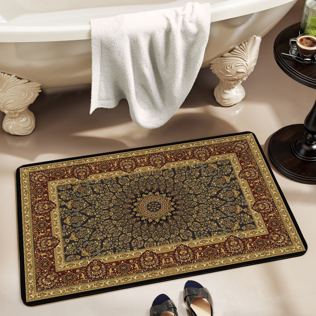 Vintage Floral Decorative Badmat Karnz