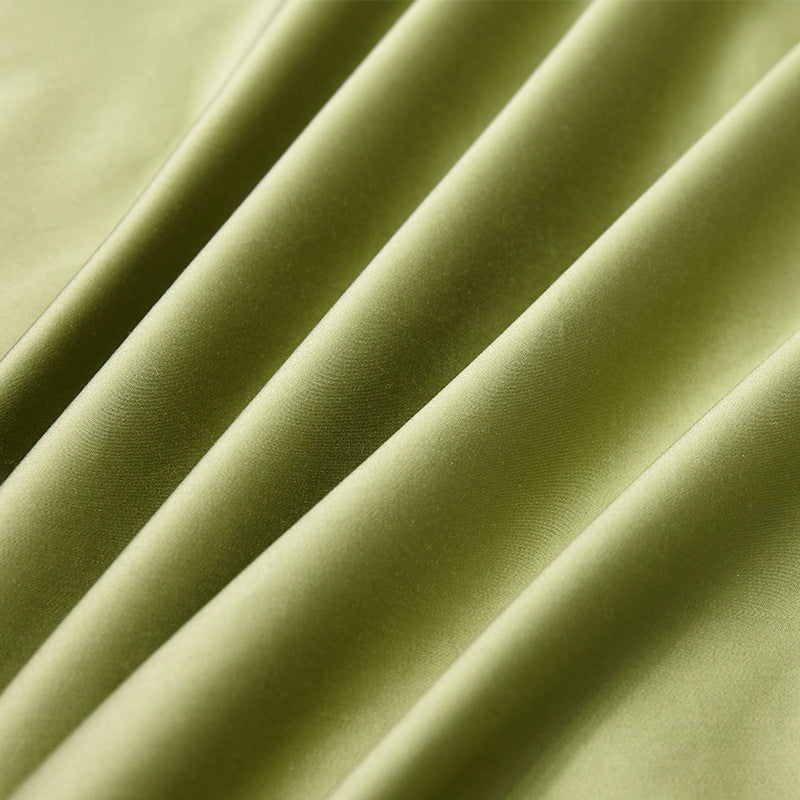 Satin-Mix Wendebettwäsche Set mit Jacquardrand & Rückenstützkissen
