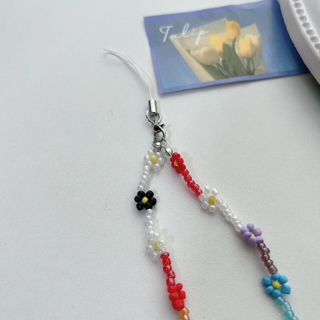 Blumenperlen-Charm-Halskette Karnz