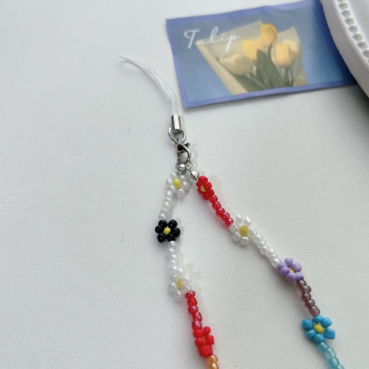 Blumenperlen-Charm-Halskette Karnz