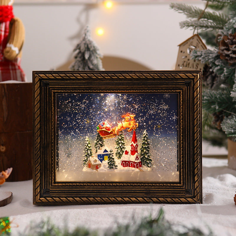 Dekoratives Weihnachtsmotiv mit Schneemännern Karnz
