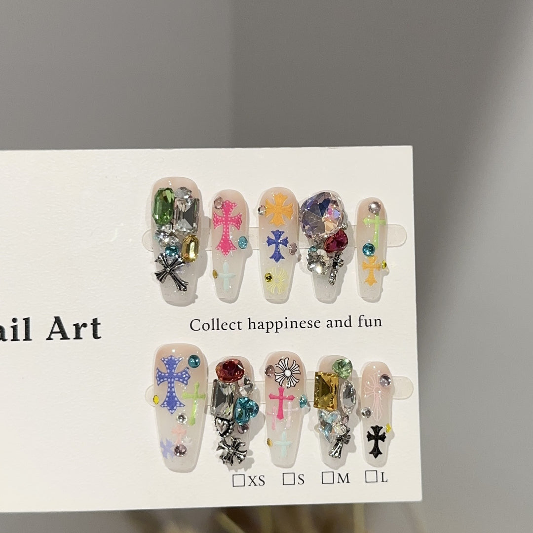 Künstlerisches Multi-Design Press-On Nagelset