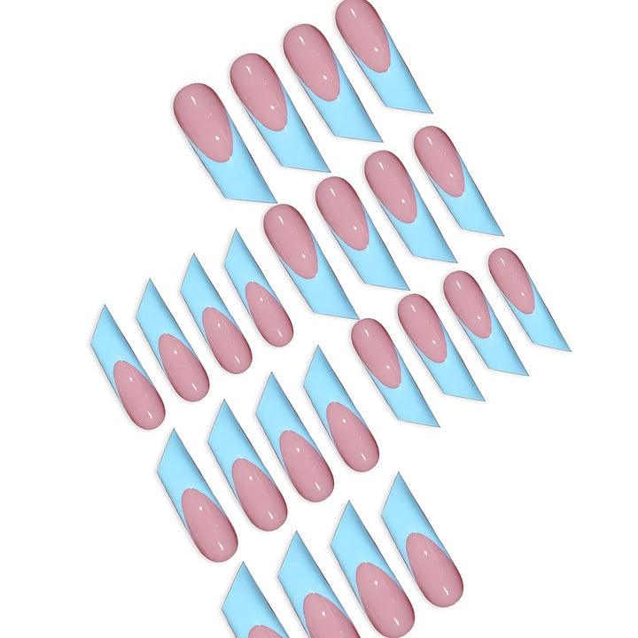 Moderne Geometrische Press-On Nagelkunst Karnz