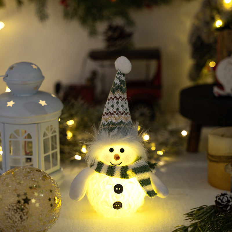 Beleuchtete Schneemannfigur Karnz