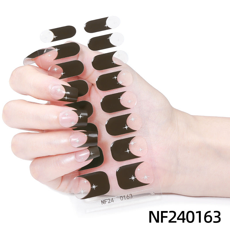 Elegante French Tip Nagelaufkleber