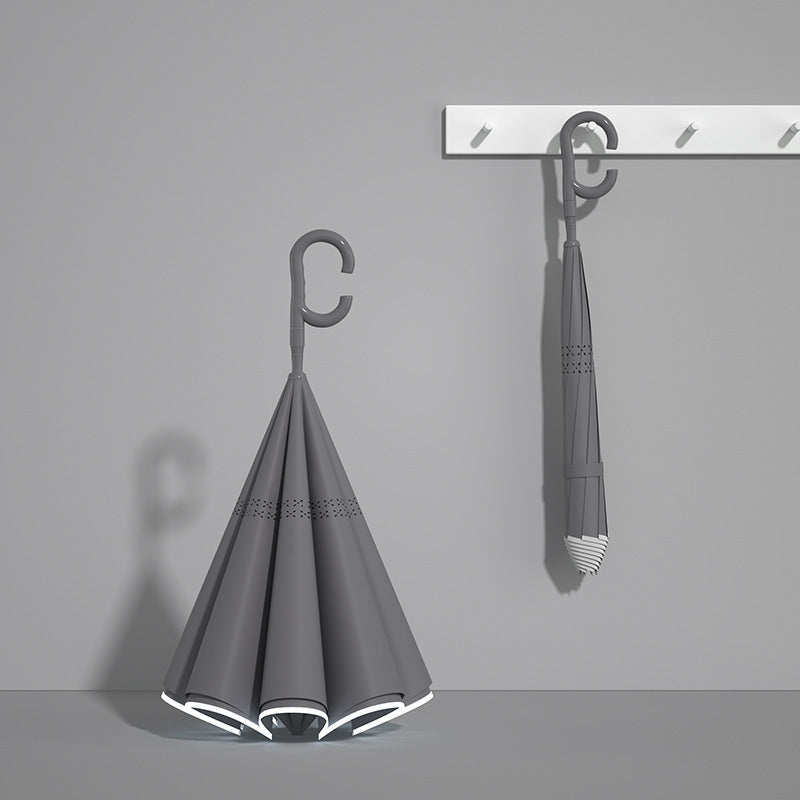 Damen innovativer Mini-Faltschirm mit ergonomischem Handgriff Karnz