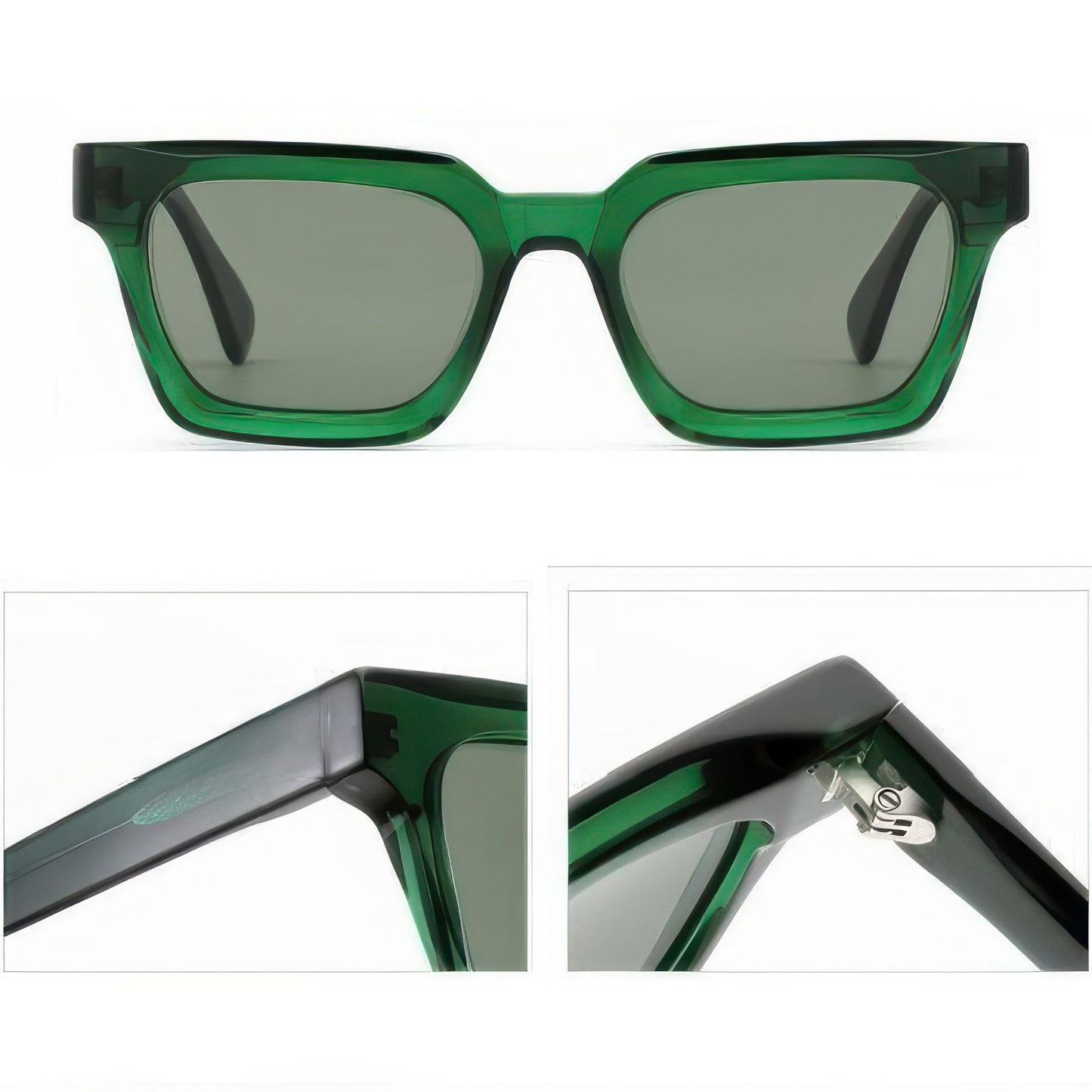 Damen stylische Sonnenbrille im modernen Design mit robustem, transparenten Rahmen Karnz