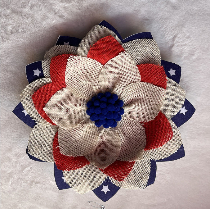 Patriotische dekorative Blumenbrosche
