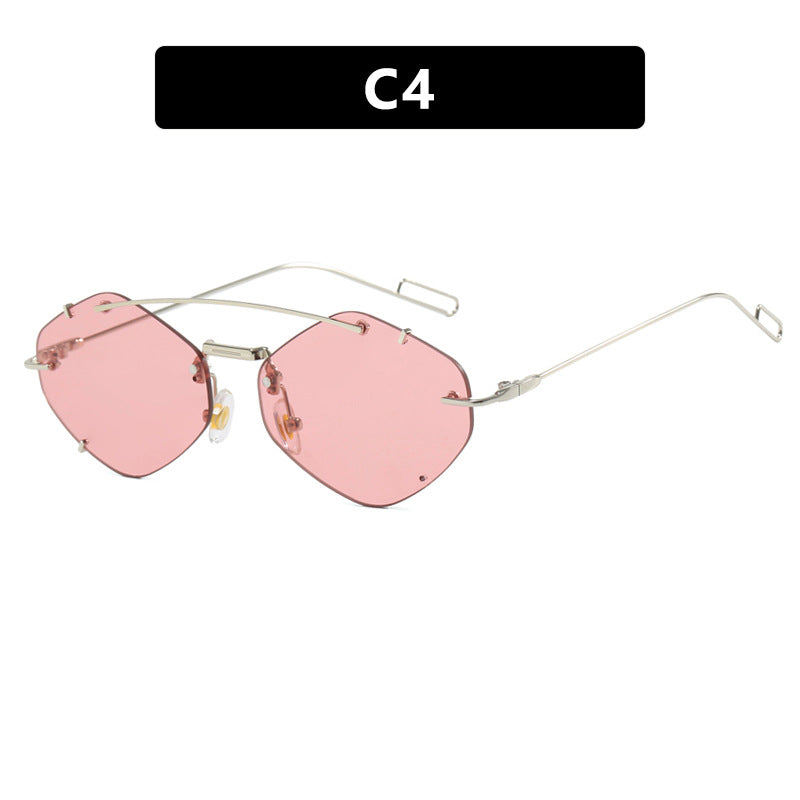 Damen geometrische Sonnenbrille mit ultraleichtem Metallrahmen Karnz
