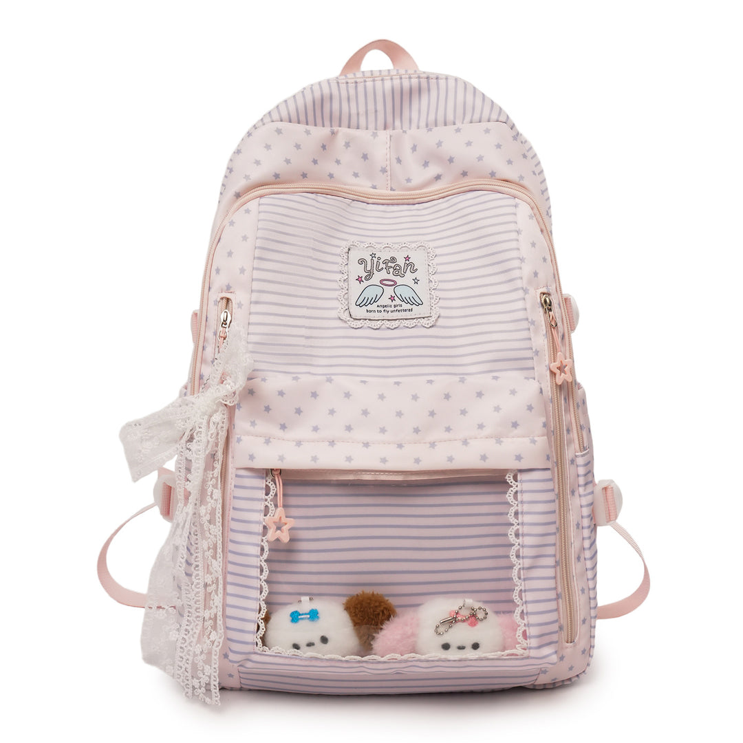 Trendige gestreifte Schulrucksack Karnz