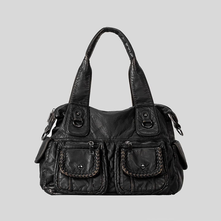 Multifunktionale Lederhandtasche
