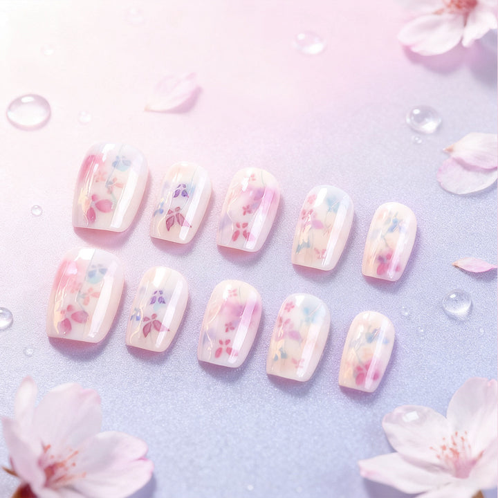 Künstlerisches Floral Nagelkunst Set Karnz