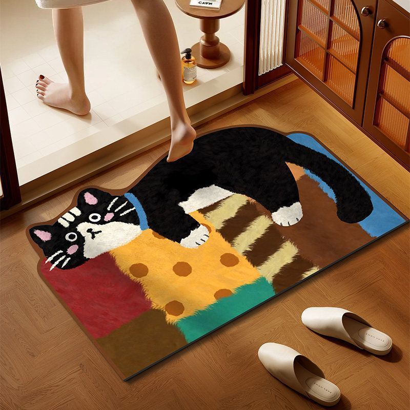 Cartoon Cat-Themen Innenbereich Matte