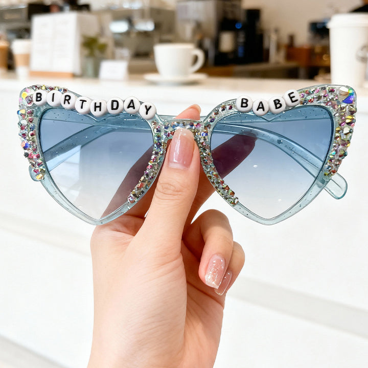Herzförmige Statement-Sonnenbrille Karnz