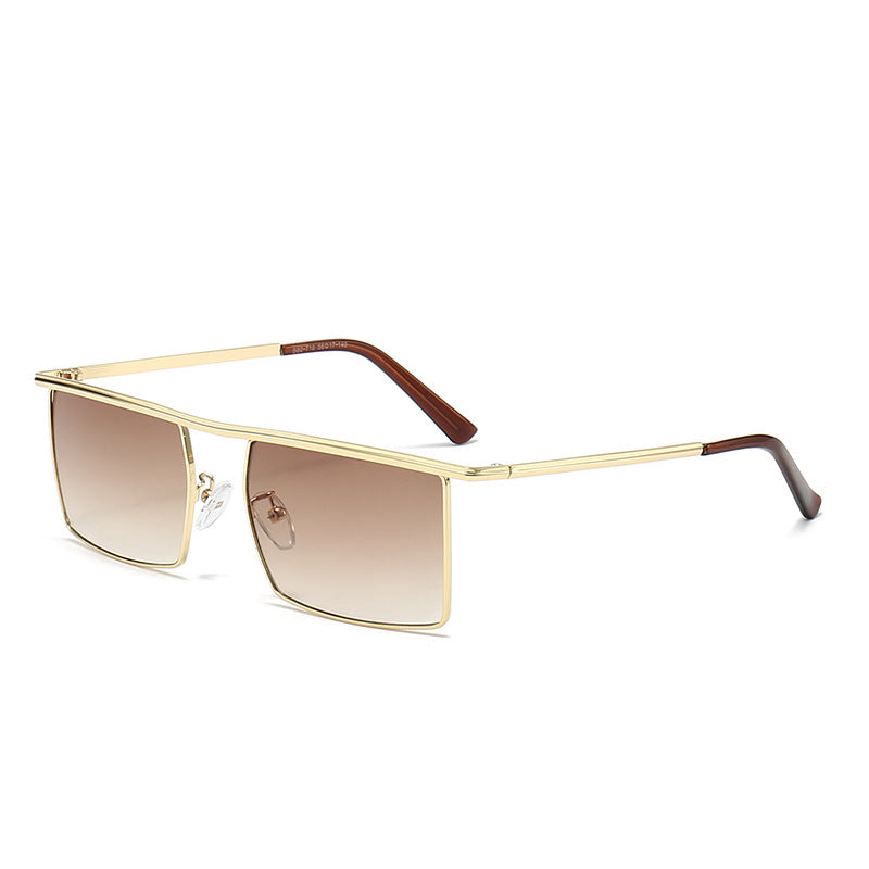 Damen modische Sonnenbrille mit filigranem, rechteckigem Rahmen Karnz